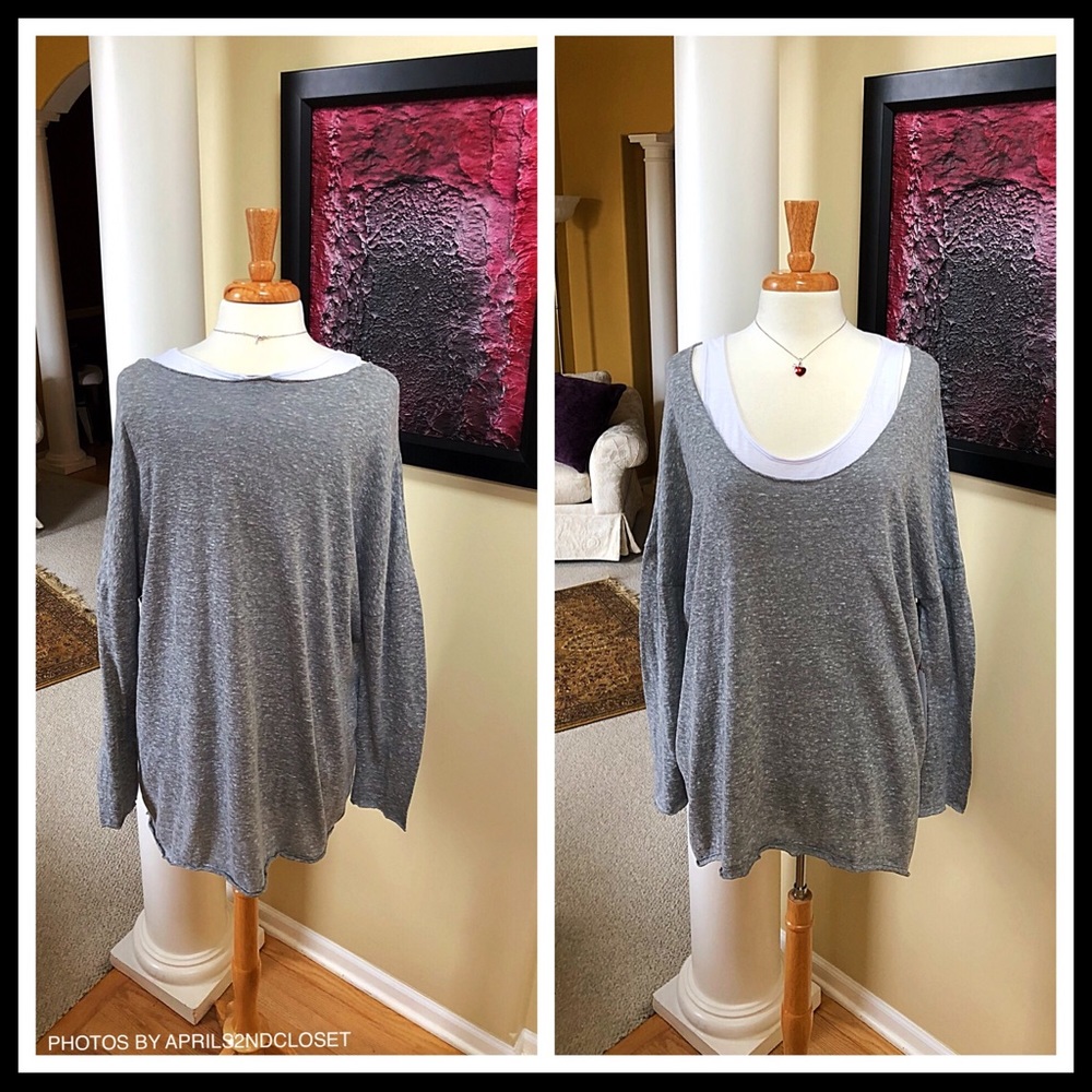 OLIVIA SKY LAYERED TANK TUNIC LIGHTWEIGHT KNIT TOP - Picture 3 of 8